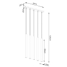 Lampa wisząca PASTELO 5L beton SOLLUX SL.1274