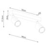 Plafon VERDO 2 czarny SOLLUX SL.1291