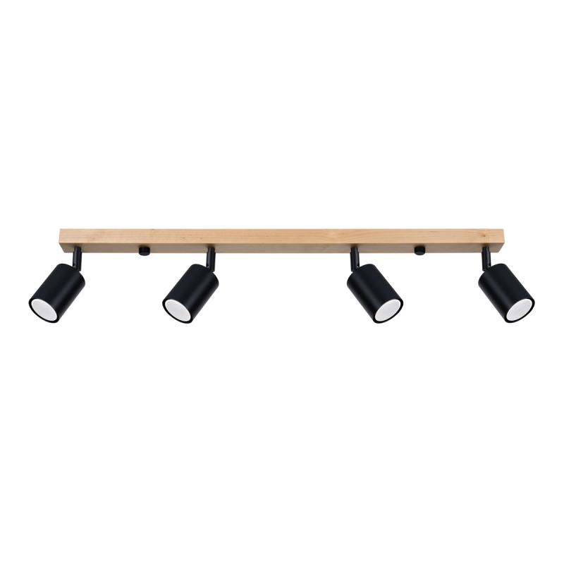 Plafon VERDO 4 czarny SOLLUX SL.1294