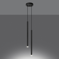 Lampa wisząca PASTELO 2 czarna SOLLUX SL.1304
