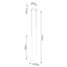 Lampa wisząca PASTELO 2 czarna SOLLUX SL.1304