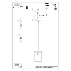 Lampa wisząca ARIES wenge SOLLUX SL.1311