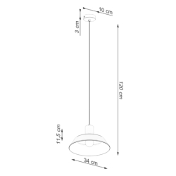 Lampa wisząca FANO biała SOLLUX SL.1321