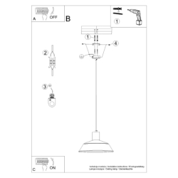 Lampa wisząca FANO biała SOLLUX SL.1321