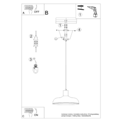Lampa wisząca INDY czarna SOLLUX SL.1324