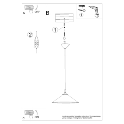 Lampa wisząca ZUMA biała SOLLUX SL.1325