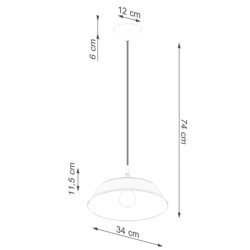 Lampa wisząca FRIKA biała SOLLUX SL.1327
