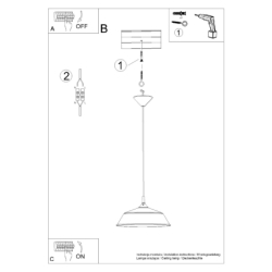 Lampa wisząca FRIKA biała SOLLUX SL.1327