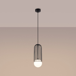 Lampa wisząca BRINA 1 czarna SOLLUX SL.1332