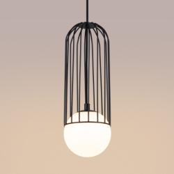 Lampa wisząca BRINA 1 czarna SOLLUX SL.1332