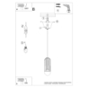 Lampa wisząca BRINA 1 czarna SOLLUX SL.1332