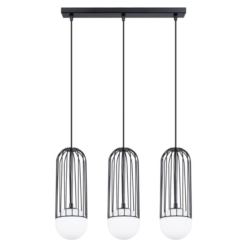 Lampa wisząca BRINA 3L czarna SOLLUX SL.1334