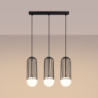 Lampa wisząca BRINA 3L czarna SOLLUX SL.1334