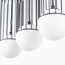 Lampa wisząca BRINA 3L czarna SOLLUX SL.1334