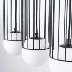 Lampa wisząca BRINA 3L czarna SOLLUX SL.1334