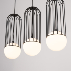 Lampa wisząca BRINA 3L czarna SOLLUX SL.1334