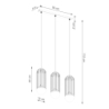 Lampa wisząca BRINA 3L czarna SOLLUX SL.1334