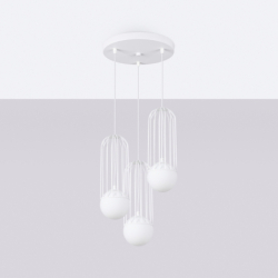 Lampa wisząca BRINA 3P biała SOLLUX SL.1335