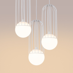 Lampa wisząca BRINA 3P biała SOLLUX SL.1335