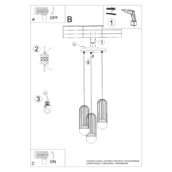 Lampa wisząca BRINA 3P biała SOLLUX SL.1335