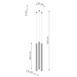 Lampa wisząca ARCHE 3P czarna SOLLUX SL.1341