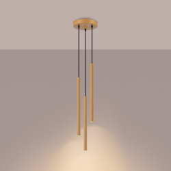 Lampa wisząca ARCHE 3P złota SOLLUX SL.1342