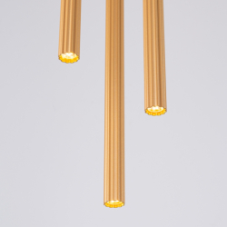 Lampa wisząca ARCHE 3P złota SOLLUX SL.1342