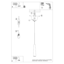 Lampa wisząca ELECTRA beton SOLLUX SL.1347