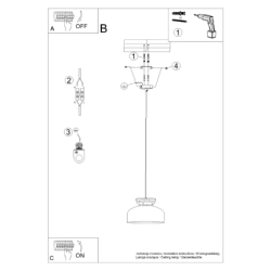 Lampa wisząca MARION czarna SOLLUX SL.1351