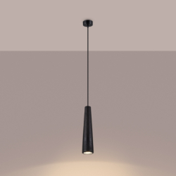 Lampa wisząca ELECTRA czarna beton SOLLUX SL.1355