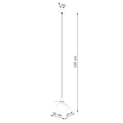 Lampa wisząca HYPERION 1 biały SOLLUX SL.1356