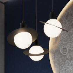 Lampa wisząca HYPERION 1 czarny SOLLUX SL.1358