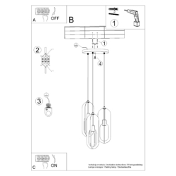 Lampa wisząca NICUS 3P biała SOLLUX SL.1361