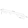 Plafon WINX 6L czarny/chrom SOLLUX SL.1372