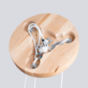 Lampa wisząca PEKKA 3P biała/naturalne drewno SOLLUX SL.1391