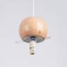 Lampa wisząca PEKKA 3P biała/naturalne drewno SOLLUX SL.1391