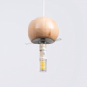 Lampa wisząca PEKKA 3P biała/naturalne drewno SOLLUX SL.1391