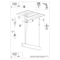 Lampa wisząca SPARK czarna SOLLUX SL.1395