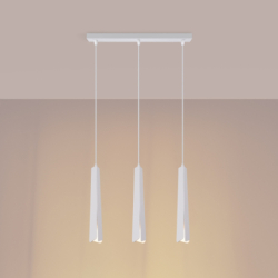 Lampa wisząca PRYSM 3L biała SOLLUX SL.1399