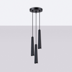 Lampa wisząca PRYSM 3P czarna SOLLUX SL.1401