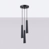 Lampa wisząca PRYSM 3P czarna SOLLUX SL.1401