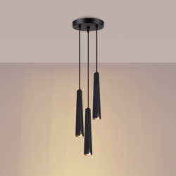 Lampa wisząca PRYSM 3P czarna SOLLUX SL.1401