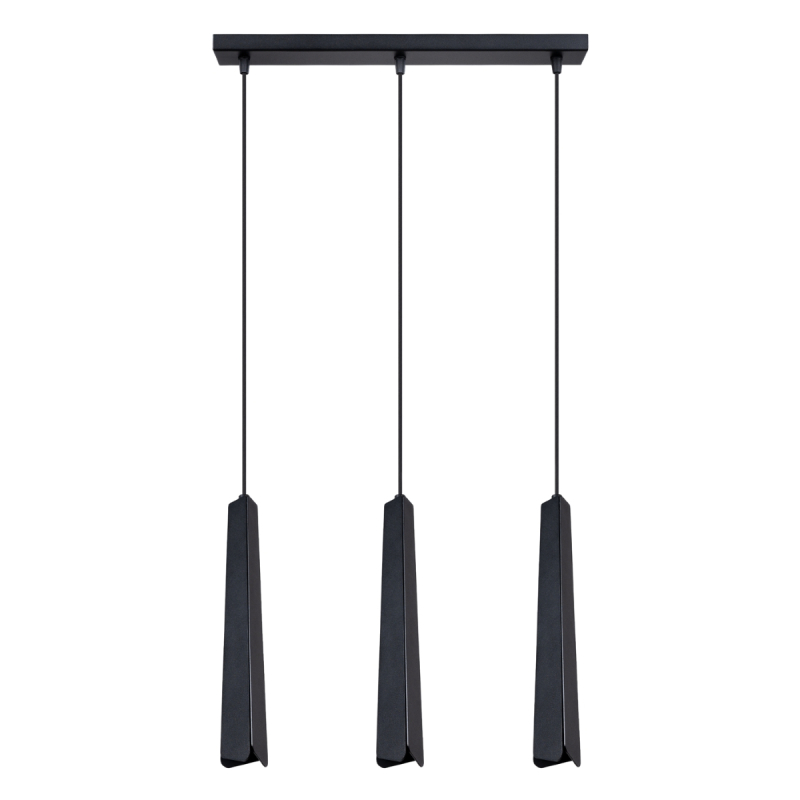 Lampa wisząca PRYSM 3L czarna SOLLUX SL.1402