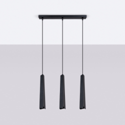 Lampa wisząca PRYSM 3L czarna SOLLUX SL.1402