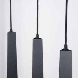 Lampa wisząca PRYSM 3L czarna SOLLUX SL.1402