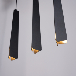 Lampa wisząca PRYSM 3L czarna SOLLUX SL.1402