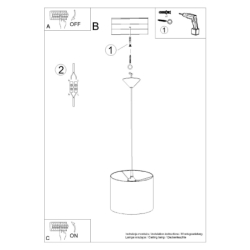 Lampa wisząca NOVA 30 czarna SOLLUX SL.1405