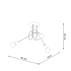 Żyrandol LOOP 3 chrom SOLLUX SL.1440