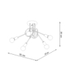 Żyrandol LOOP 5 chrom SOLLUX SL.1441