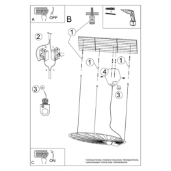 Lampa wisząca LEHDET złota THORO TH.001ZL